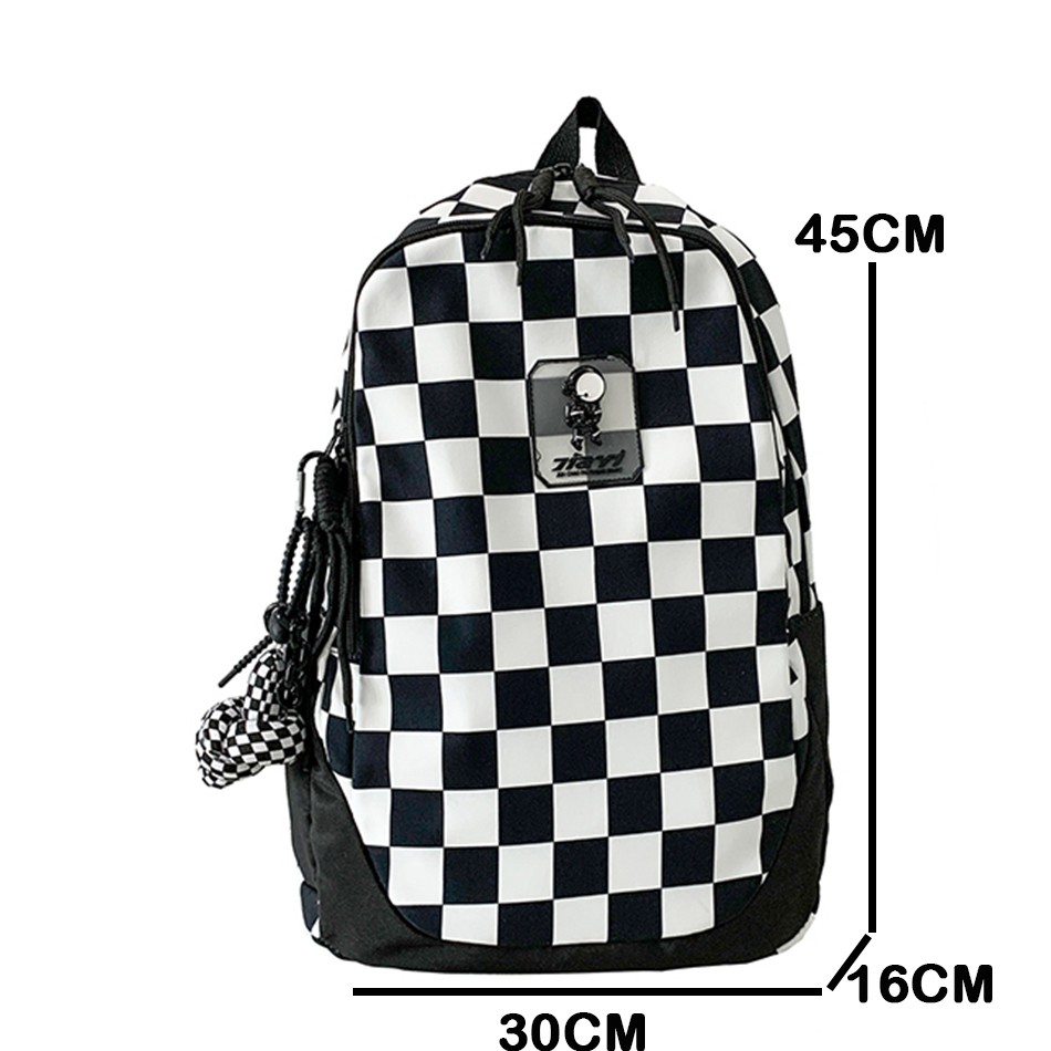 Fashion Plaid Women Backpack Purses Casual Nylon Backpack Student Book School Bags For Girls New High Capacity Travel Bag