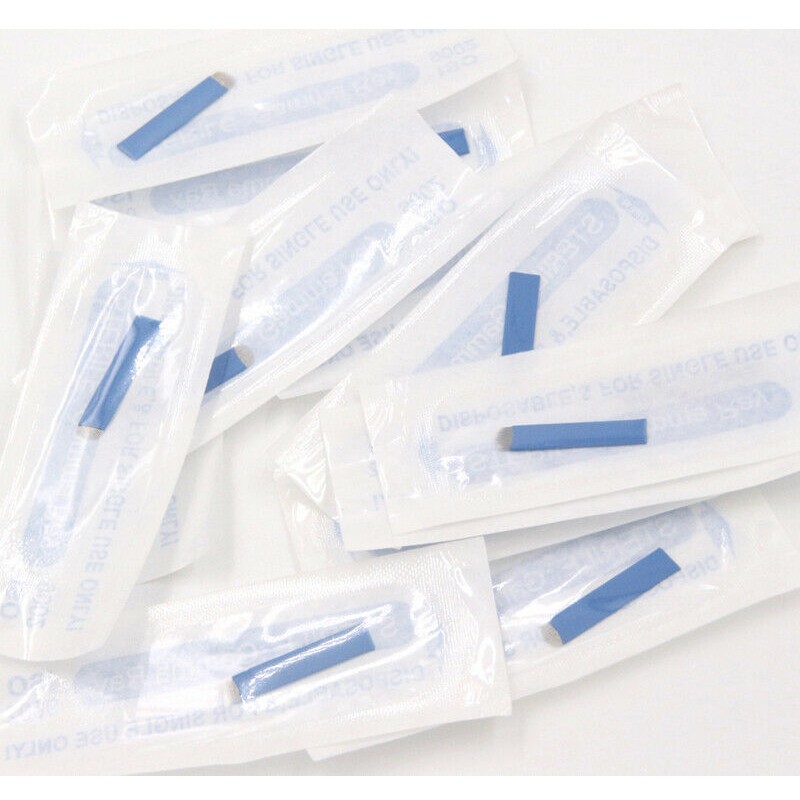 50pcs Microblading 0.18mm Tebori Blades Permanent Tattoo Needles Makeup Needles 7 9 12 14 17 21 Manual Eyebrow Blades