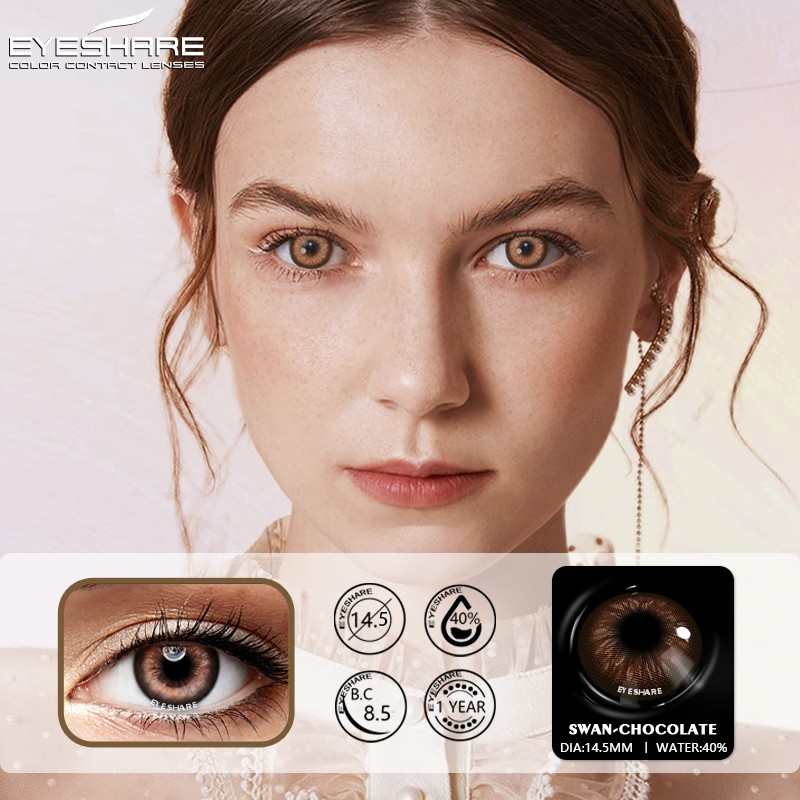 Ishihair Natural Colored Eyes Lenses 2pcs Blue Eye Color Contact Lenses Beauty Contact Lenses Eye Yearly Cosmetic Colored Lenses