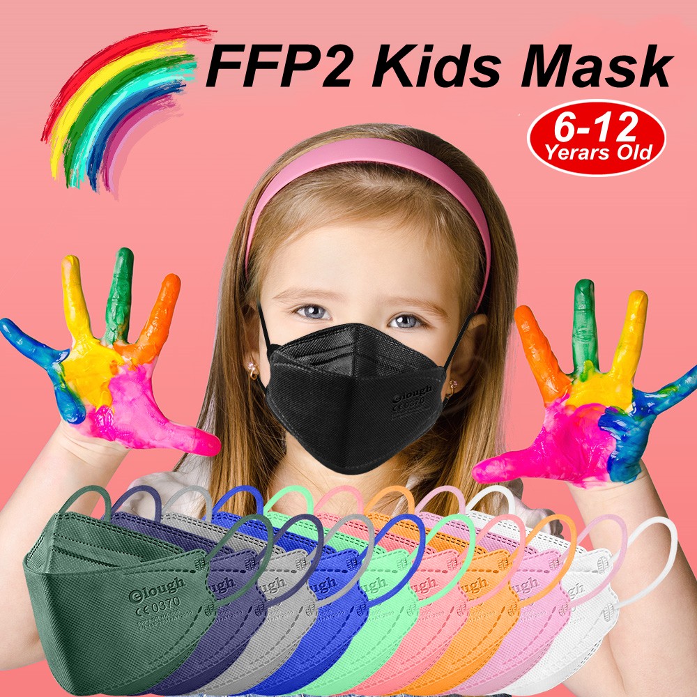 FFP2 Mascara Ninos Mascarilla FPP2 Homolucada KN95 Masks Disposable Face Mask Kids Health 6-12old FFP2Mask Certified