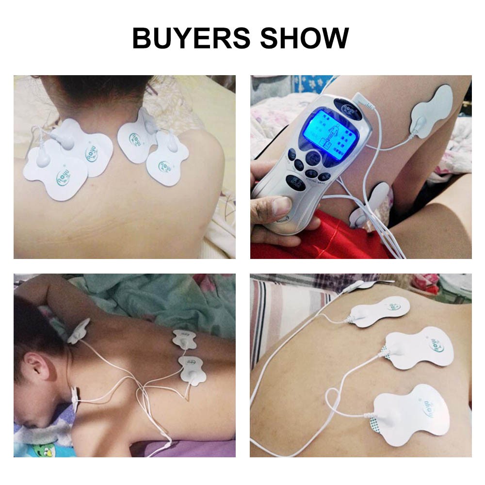 Electrode Pads for TENS Acupuncture Therapeutic Pulse Massager Adhesive Sticker Replacement Patch Massage Pad Conductive Gel