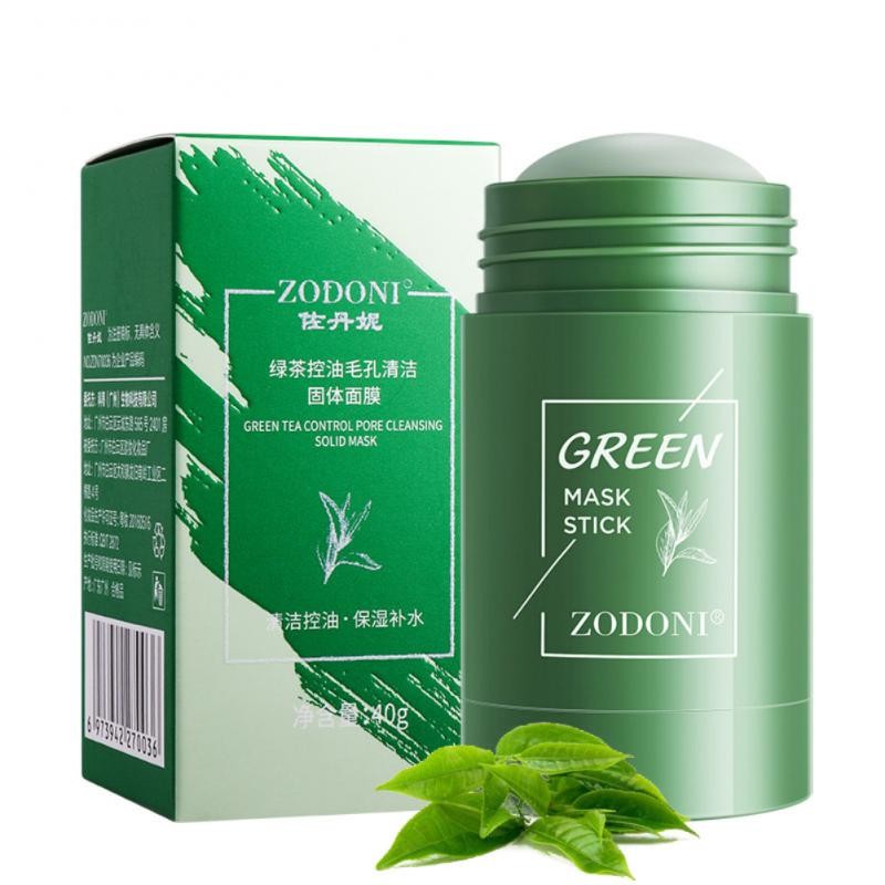 Green Tea Solid Mask Deep Cleaning Moisturizing Mud Mask Shrink Pores Blackhead Masks Purifying Mud Stick Skin Care TSLM1