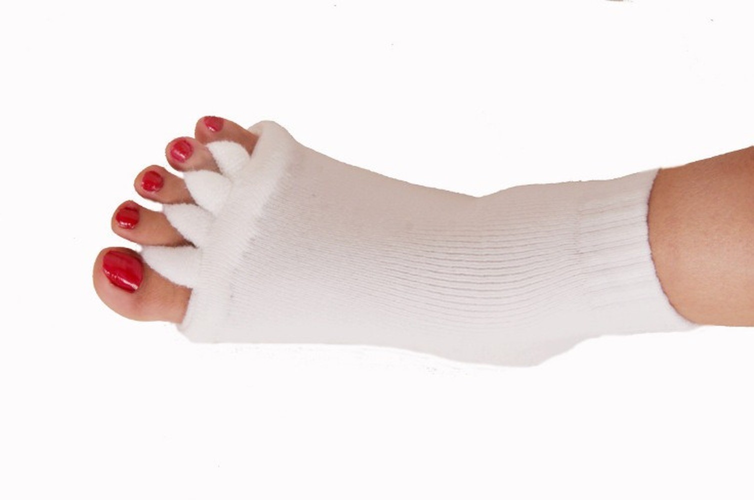 1 Pair Five Toes Separators Foot Sock Hallux Valgus Corrector Bunion Adjuster Foot Care Alignment Straightener Socks