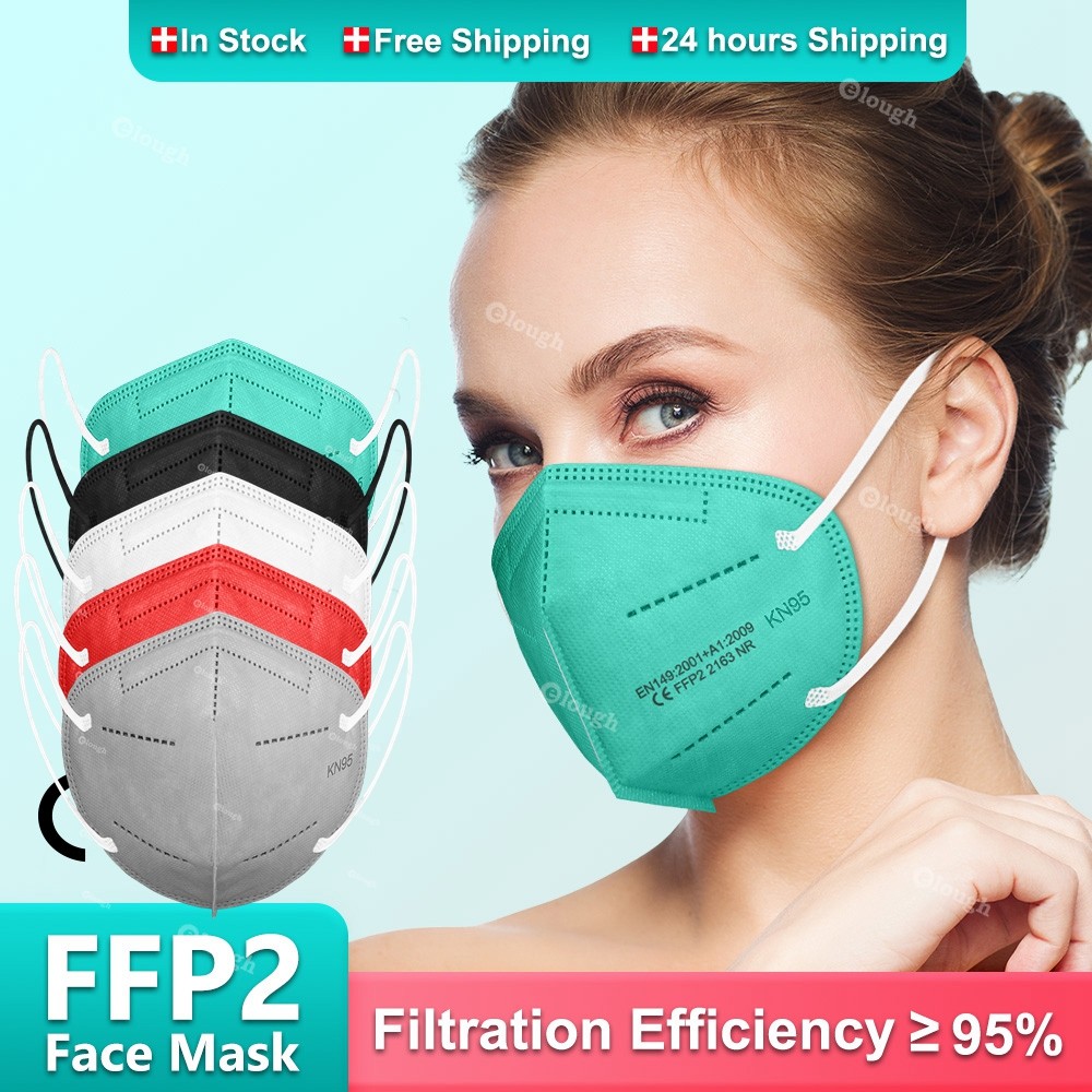 10-200pcs black mask ffp2 respiratory kn95 mascarilla fpp2 homeopathic 5 layers masque noir reusable fpp2 approved ffp mask 2