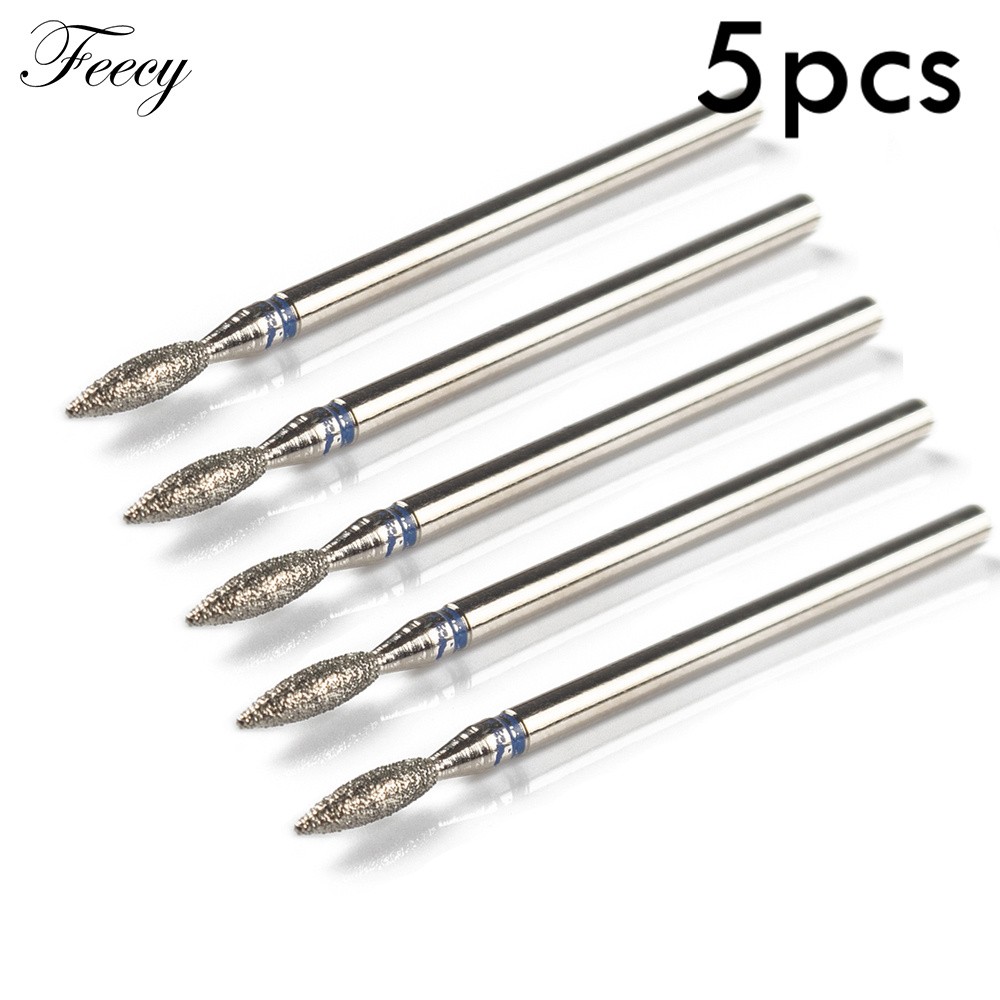 5pcs Diamond Nail Drill Bit Sets Mill Cutter All For Nail Machine Bits Tools Accessories Clean Cuticle To Remove Nail Gel