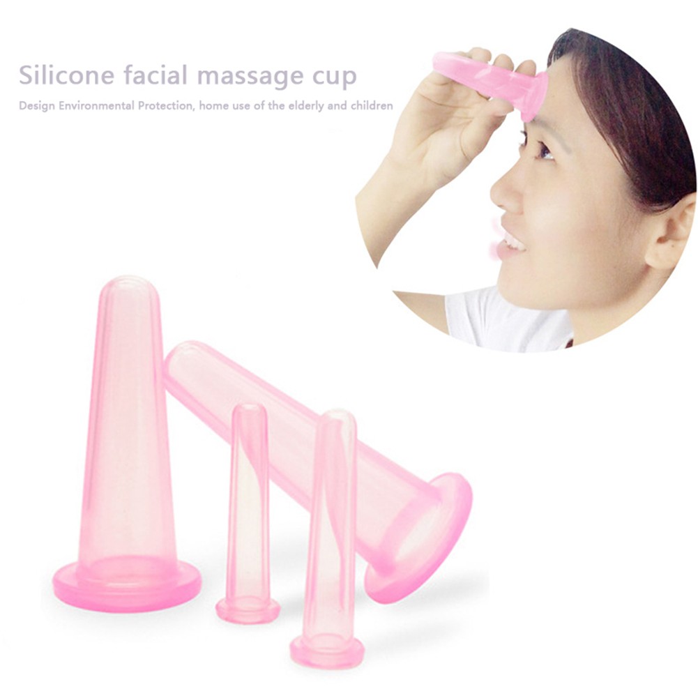 2/4pcs Silicone Cupping Suction Can Vacuum Face Body Cupping Suction Cups Face Leg Arm Relaxation Health Care Tool