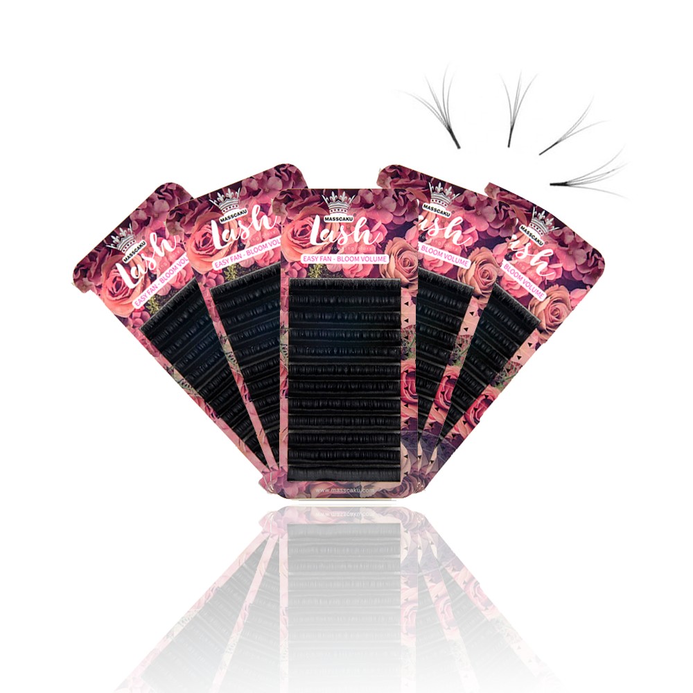 MASSCAKU Easy Fanning Mega Volume Eyelashes Extension Auto Flowering Rapid Blooming Fans Lashes Fast Delivery