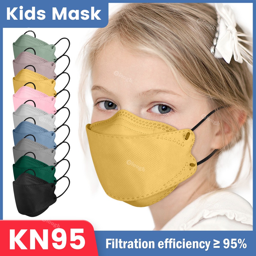 KN95 Fish Mask Kids ffp2masque Kids 4 Layers Korean Kf94masque FFP2 Kids Black Mask Kids 4-12 Masks FPP2 Masks