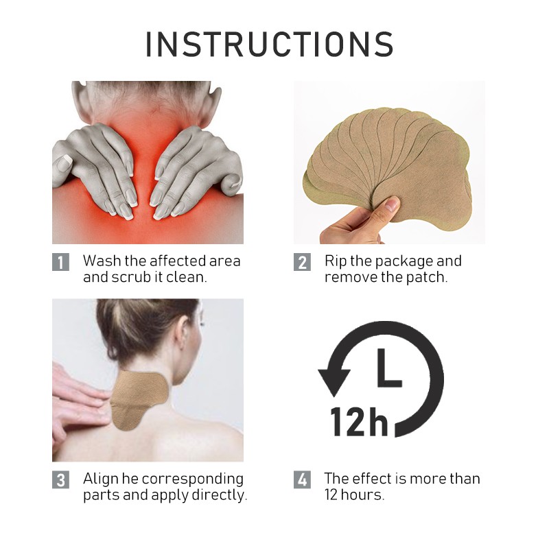 6pcs Neck Pain Relief Patch Effectively Relieve Joint Muscle Fatigue Gingivitis Arthritis Wormwood Extract Herbal Plaster A180