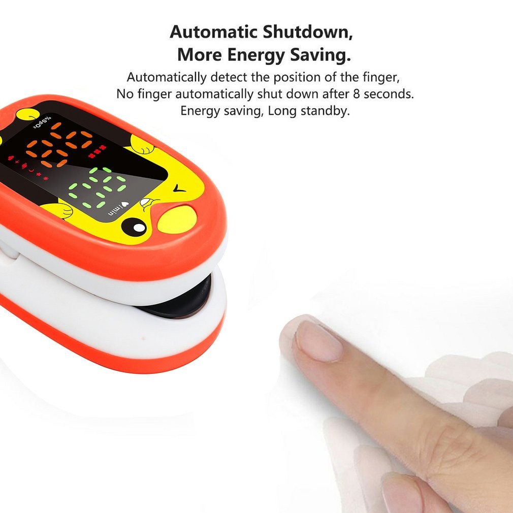 Children Baby Fingertip Oximeter LED Digital Fingertip Pulseometer Blood Oxygen Saturation Meter SPO2 PR Heart Rate Monitor