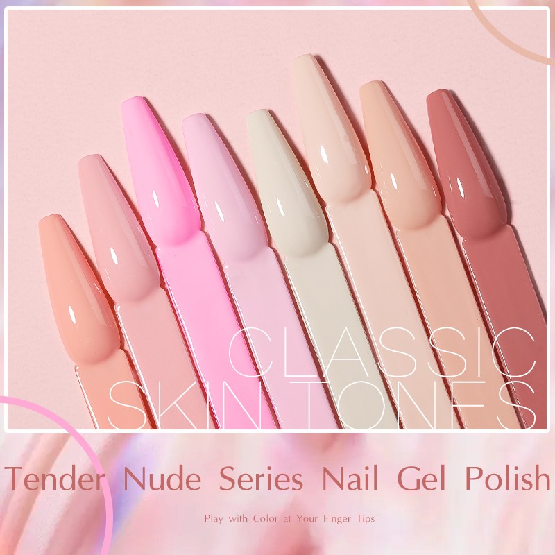 UR SUGAR 7ml Nude Pink Color Gel Nail Polish Glass Bottle Spring Summer UV LED Gel Varnish Manicure Semi Permanent Nail Art