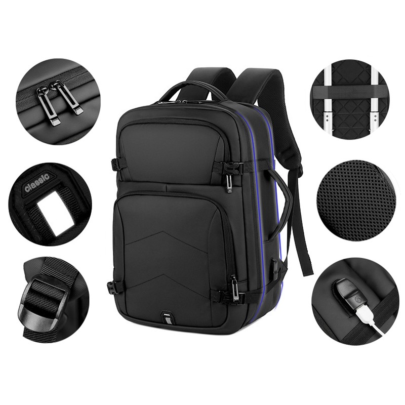 2020 New USB Men's Backpack Travel Sports Package Night Luminous Portable School Office Bag Waterproof Large Capacity Multifunction