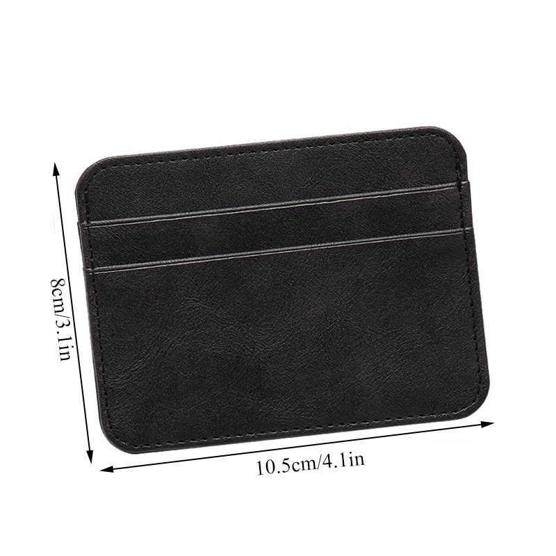 New Thin Mini PU Leather Wallet Slim Bank Credit Card Holder 5 Slots Business Mini ID For Men Women Coin Purse Card Holder