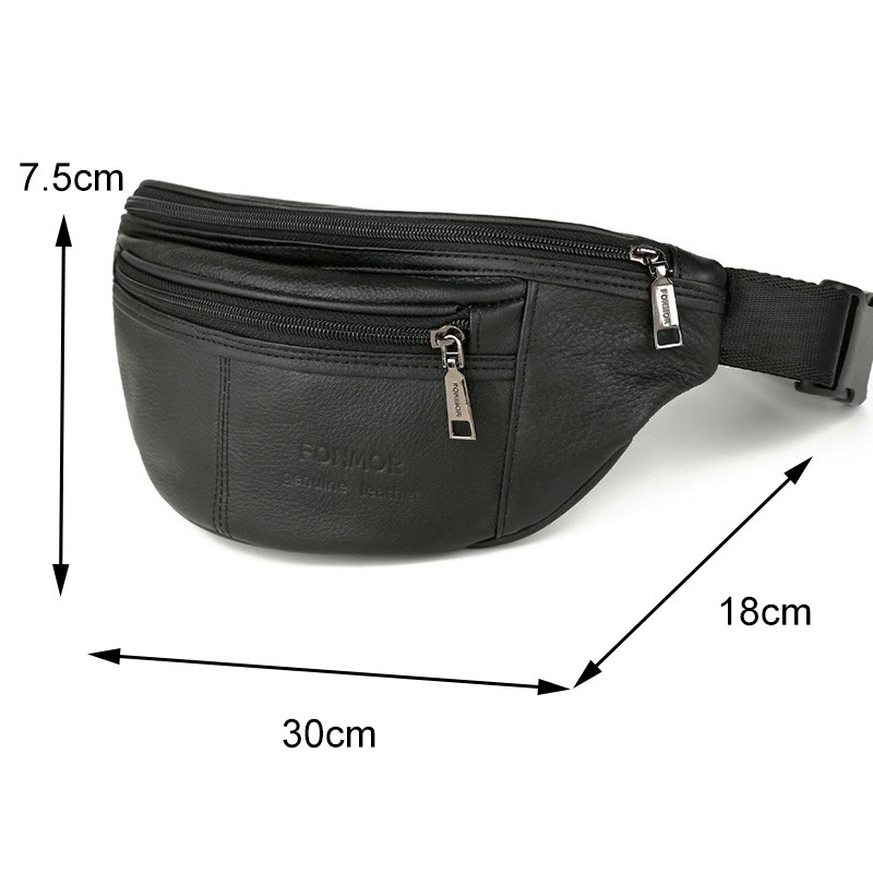 Men's Genuine Leather Fanny Pack, Men's Fanny Pack, Phone Bag, Men's Small Waist Bag