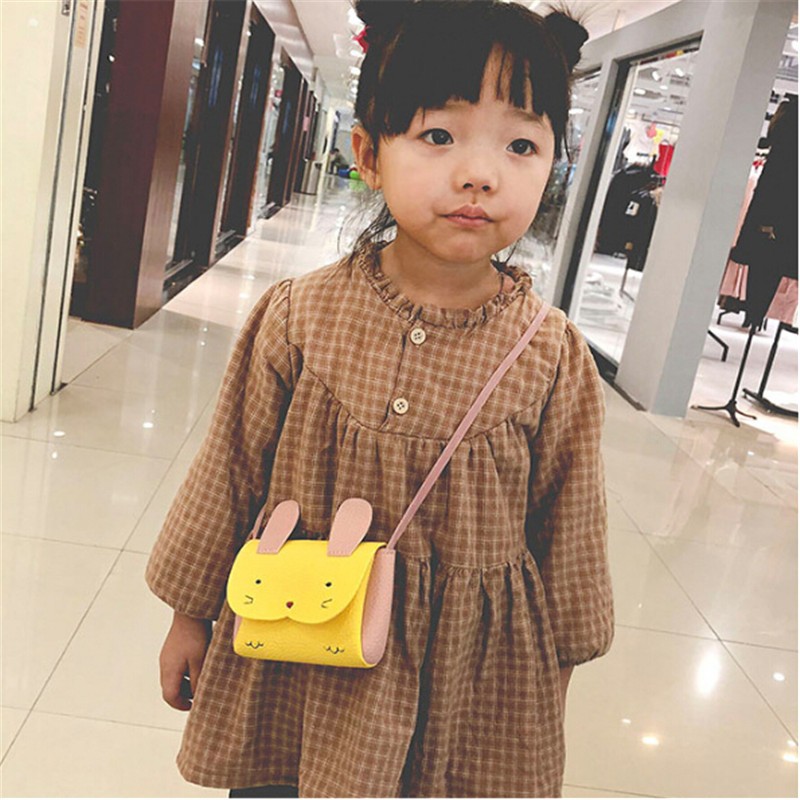 Girls PU Coin Purse Clutch Bag Cute Wallet Kids Rabbit Shoulder Bag Money Pouch Purse Kids Clutch Bag Baby Girls Wallet pochette