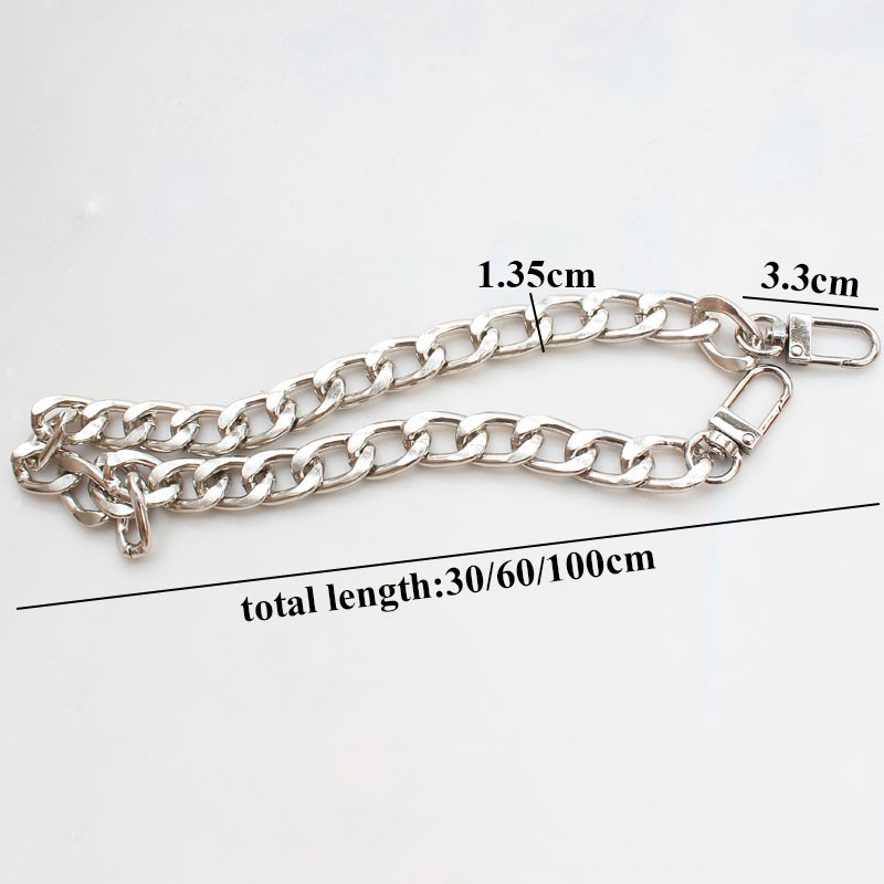 2021 New Fashion O Shape Metal Chain Bag Replacement Purse Chain Shoulder Crossbody Bag Strap for Mini Handbag DIY Handle