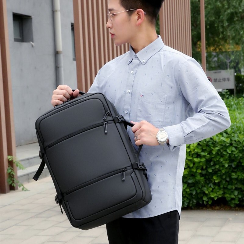 Large Capacity Business Men Backpacks Multifunctional Waterproof Male Bag USB Charging Leisure Bags For 15.6 Inch Laptop