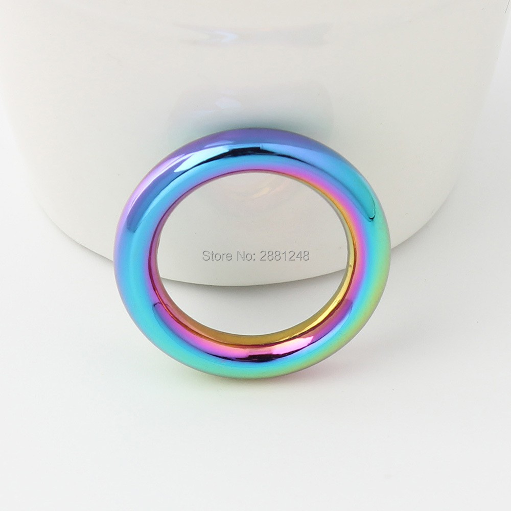 10-30-100pcs 1.6cm 1.8cm 2.5cm 3cm rainbow pet strap o ring, bags accessories, welded alloy rings, closed round o ring