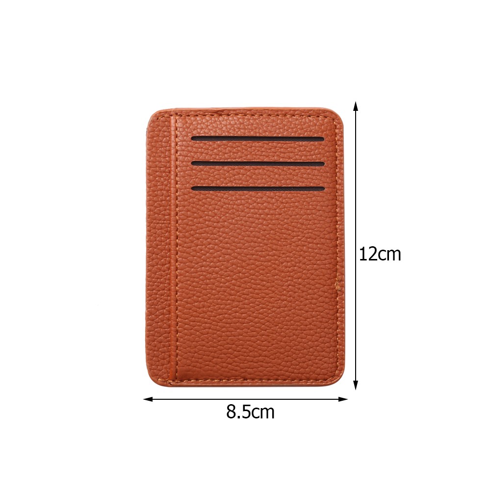 Small Wallet Wallet Casual Leather Card Holder Men PU Litchee Style Vintage Card Holder Women Solid Color Small Wallets