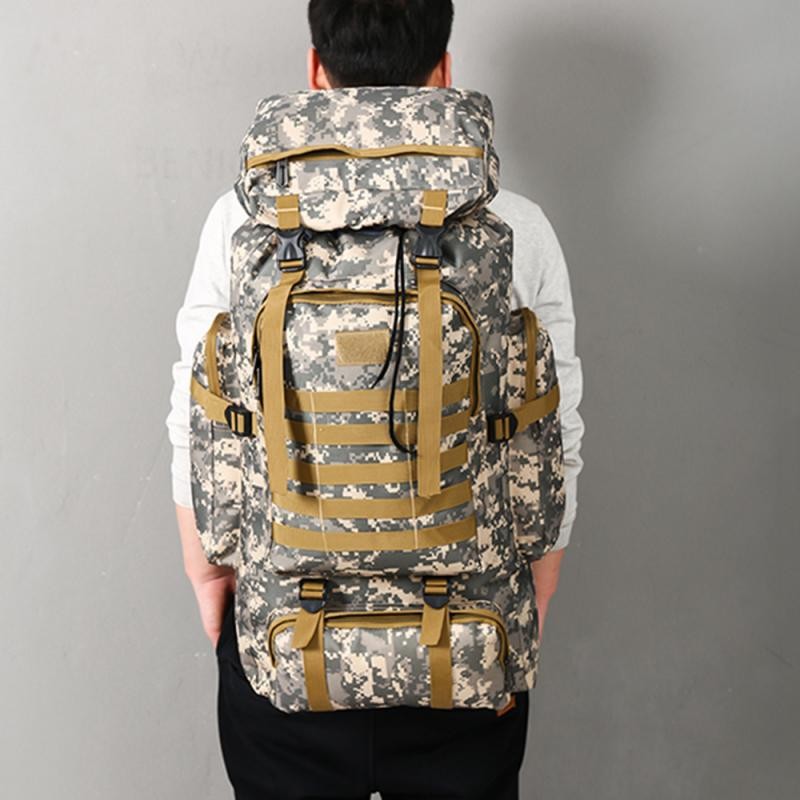 80L Outdoor Sports Tactical Backpack Large Capacity Oxford Fabric Waterproof Men Camping Hiking Hunting Bag Travel Bag