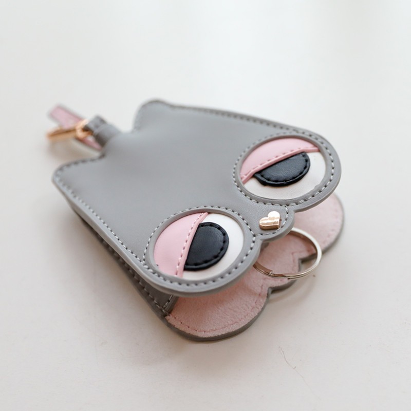 PUOU - Cute Cartoon Key Case, Women's Key Ring Cover, Wallet, Wallet, Card Holder, Wallet