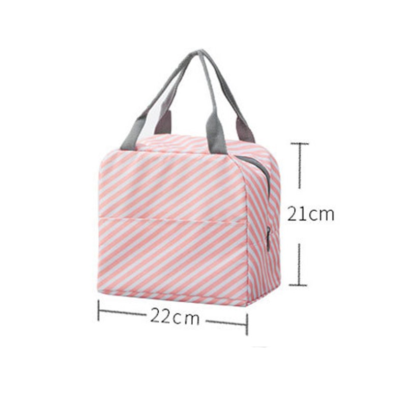 Functional Style Cooler Lunch Box Portable Insulated Canvas Lunch Handbag Thermal Food Picnic Lunch Bags For Women Kids