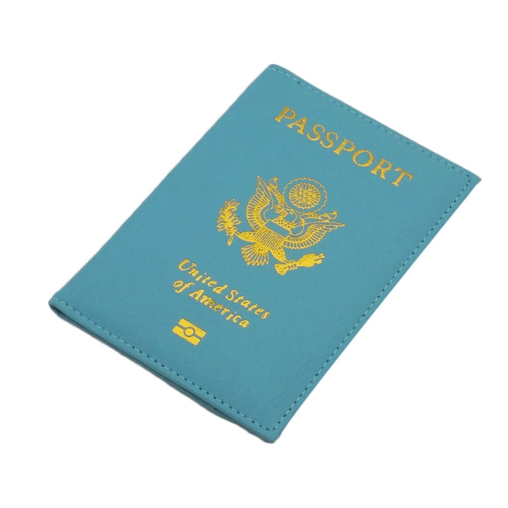 PU Leather Passport Cover Vintage American Covers Card Holder Organizer Bag Travel USA