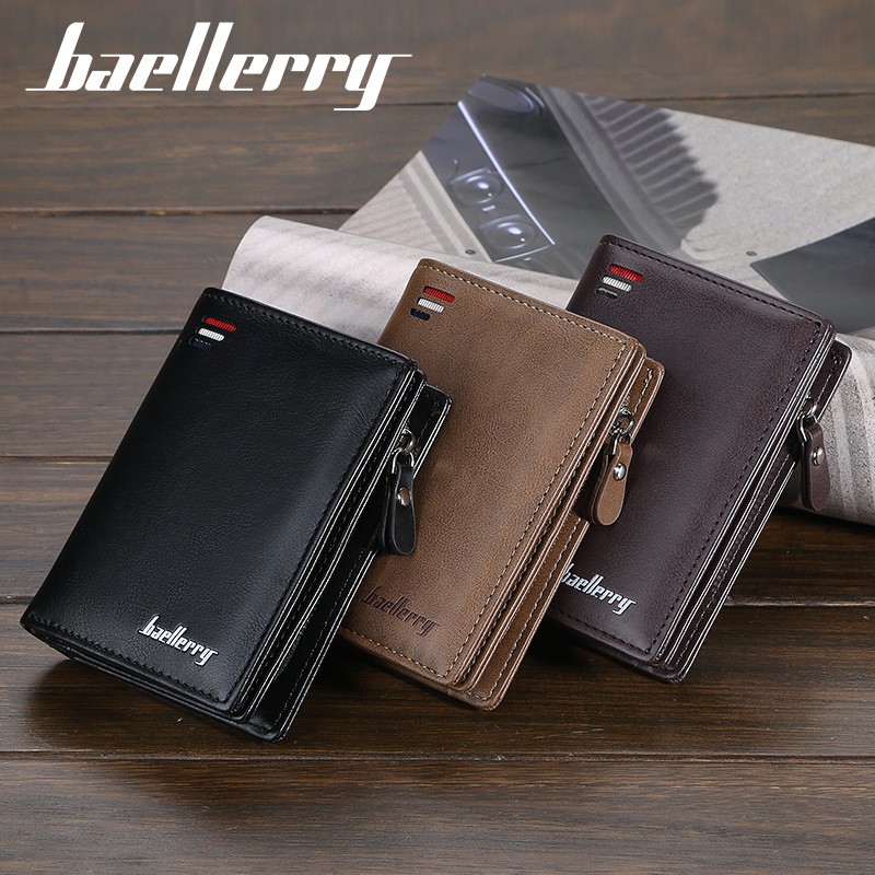 Men's wallet made of polyurethane leather, classic men's wallet for keeping cards, high quality