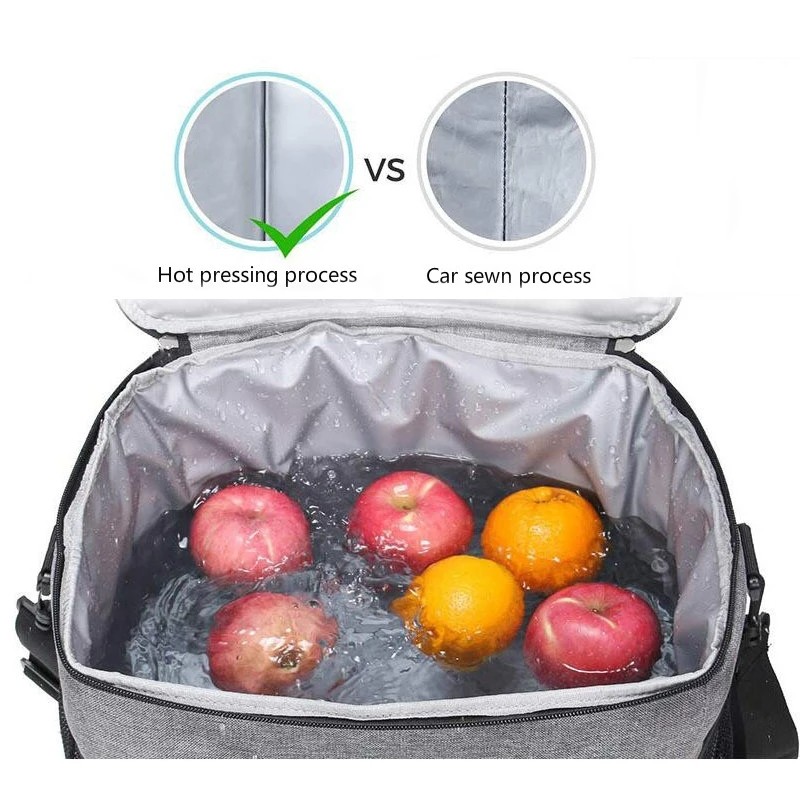 2 Layer Lunch Bag Leakproof Thermal Fresh Cooler Thermal Picnic Food Fruit Bag Insulated Lunch Bag For Men Women Kid School