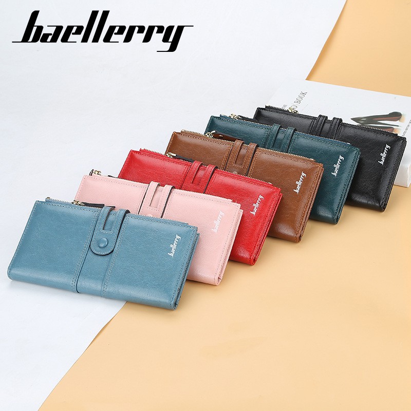 New Women's PU Leather Wallet Female Purses Large Capacity Women's Zipper Clip Wallet Ladies Long Clutch Coin Card Holder