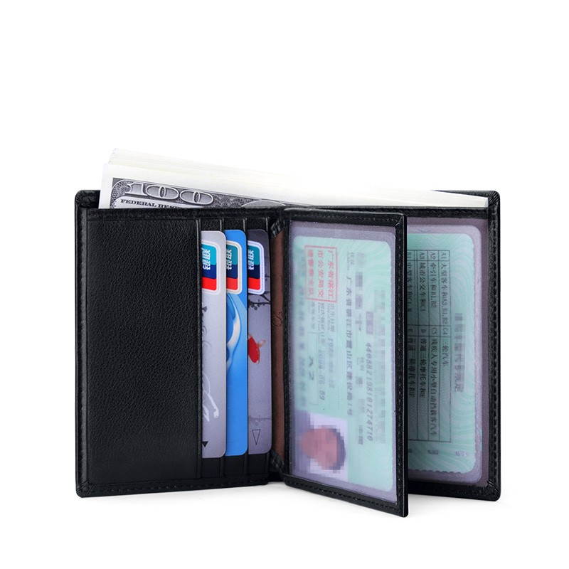 WILLIAMPOLO 100% Genuine Leather Super Soft Slim Small Wallet Men Billeteras Para Hombre 7 Card Holder Purse