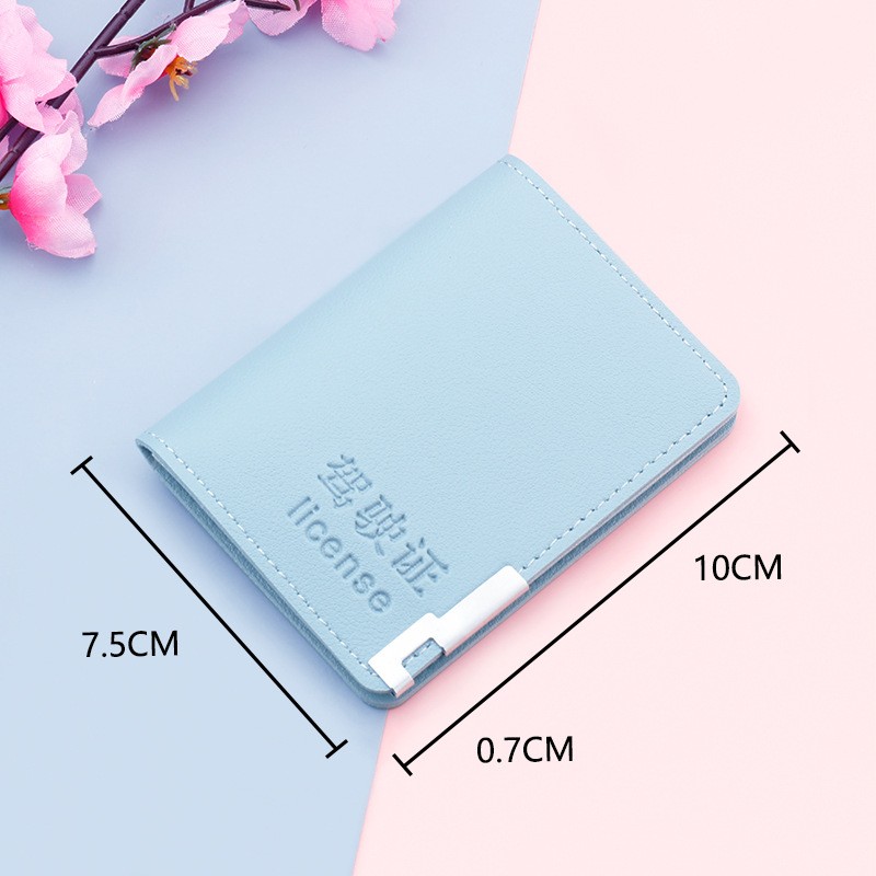 PU Leather 2 Cards Driver License Holder Book Case Keeper Organizer Passport Credit Card Case Business Men Women Vintage Bag