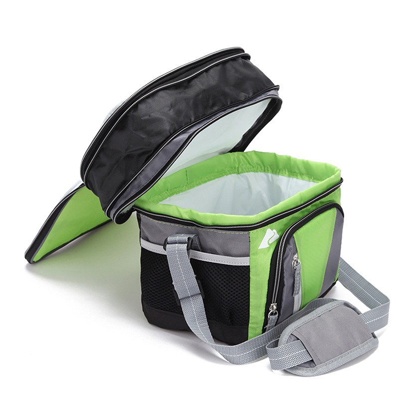 Double layer ice pack waterproof and leak-proof insulation bag multifunctional nylon cloth portable lunch bag fresh lunch box