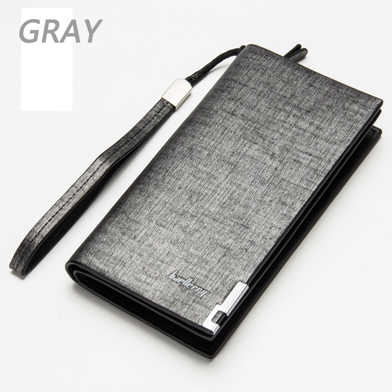 2020 Baellerry Business Men's Wallets Solid PU Leather Long Portable Cash Purses Casual Standard Male Clutch Bag