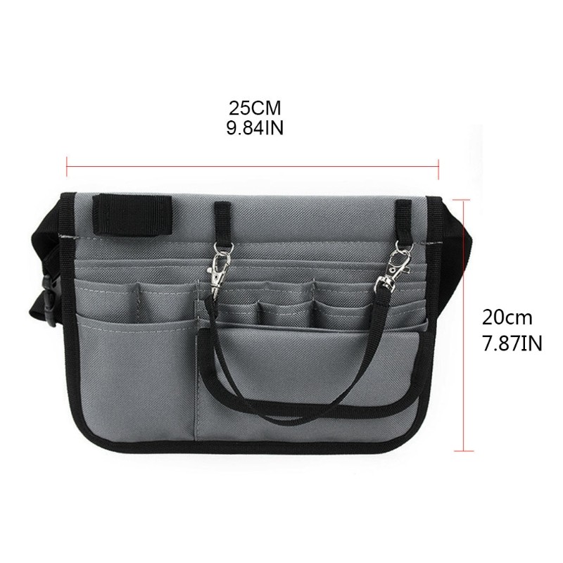 Nurse Organizer Belt Fanny Pack 13-Pocket Waist Bag for Scissors Care Set Tool Storage Bum Bag Unisex Nurse Apron Hip Purse