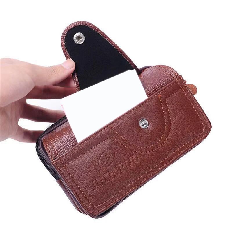 Pu Vintage Waist Pack Multifunction Phone Coin Waist Bag Vintage Unisex Belt Outdoor Small Purse Men Women