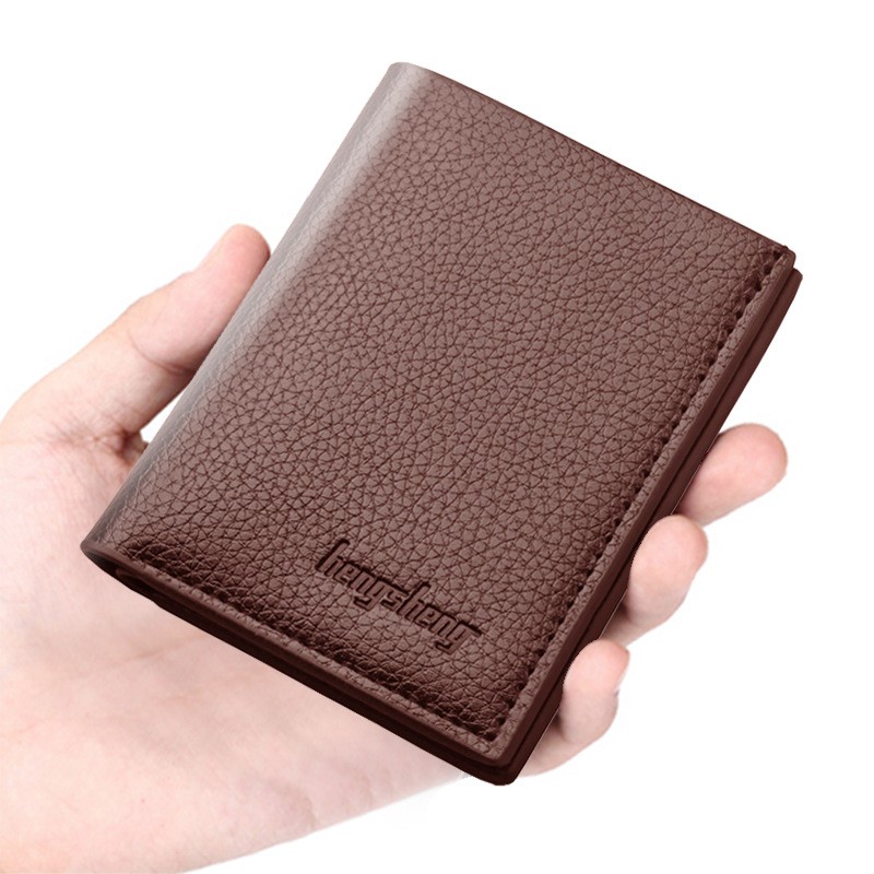 Men's Short Wallet Men Vertical Thin Wallet USD Driver's License Wallet Small Wallet