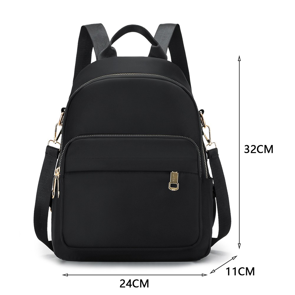 Casual Nylon Women Backpack Fashion Solid Color Anti-theft Women Backpack Students School Bags Female Large Capacity Backpack