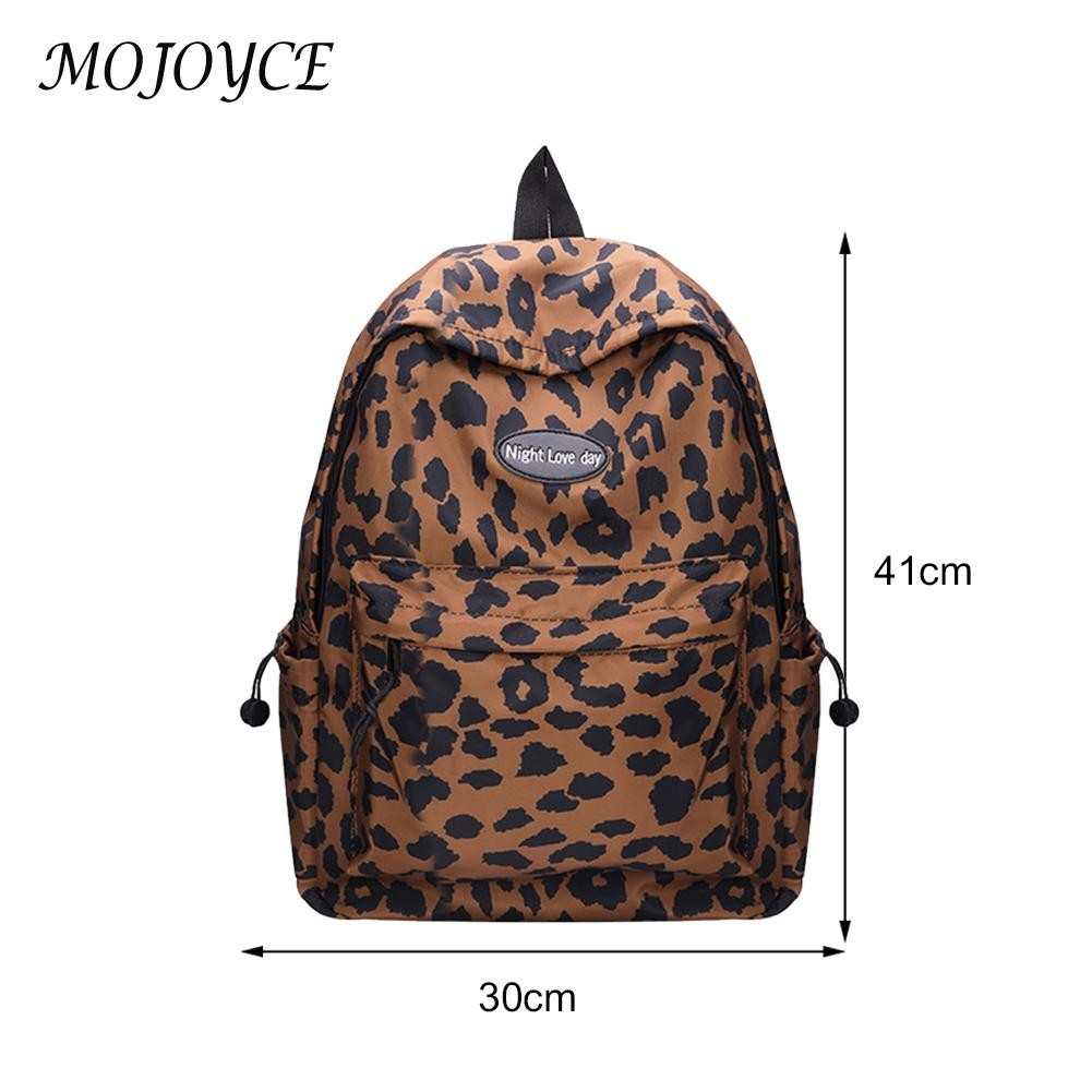 Daily Women Large Capacity Shopping Student Bags Zebra Leopard Printing School Bags Zipper Shoulder Backpack