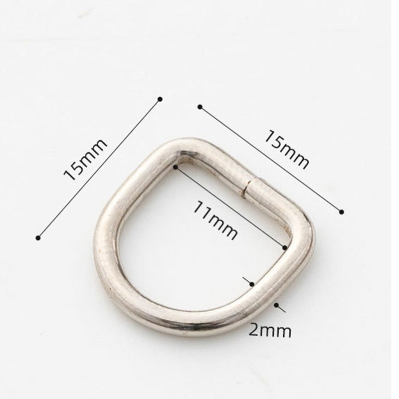 100pcs/set D Rings Buckle for DIY Hand Strap Purse Hardware Accessories Semi-circular D Buckle Keychain Ring Clasps