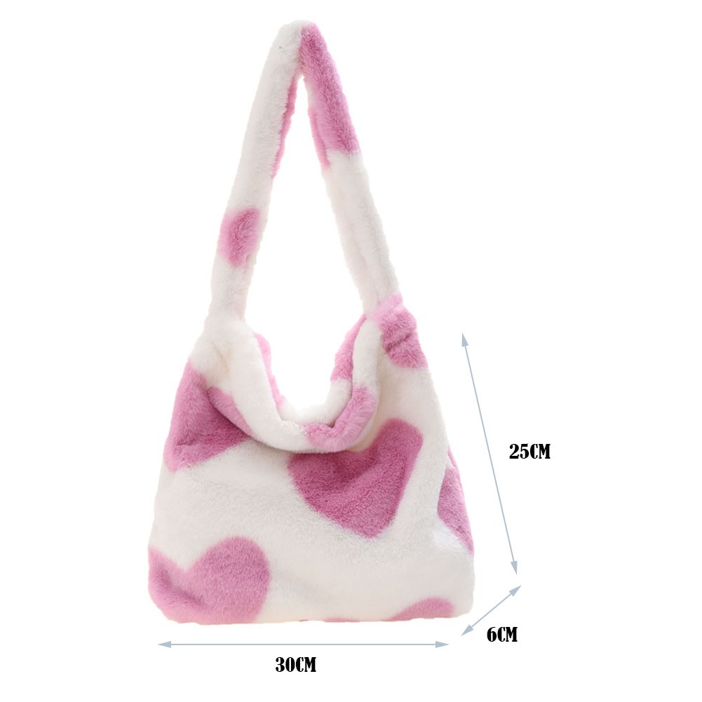 Retro Leopard Print Bags for Women 2021 Soft Plush Female Shoulder Bags Large Capacity Travel Backpack Winter Warm Fluffy Handbags