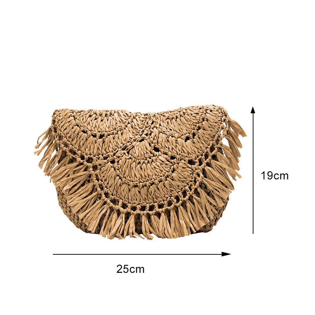 Summer straw bags for women 2021 tassel handmade beach bags raffia rattan woven handbags female holiday crossbody bags clutch