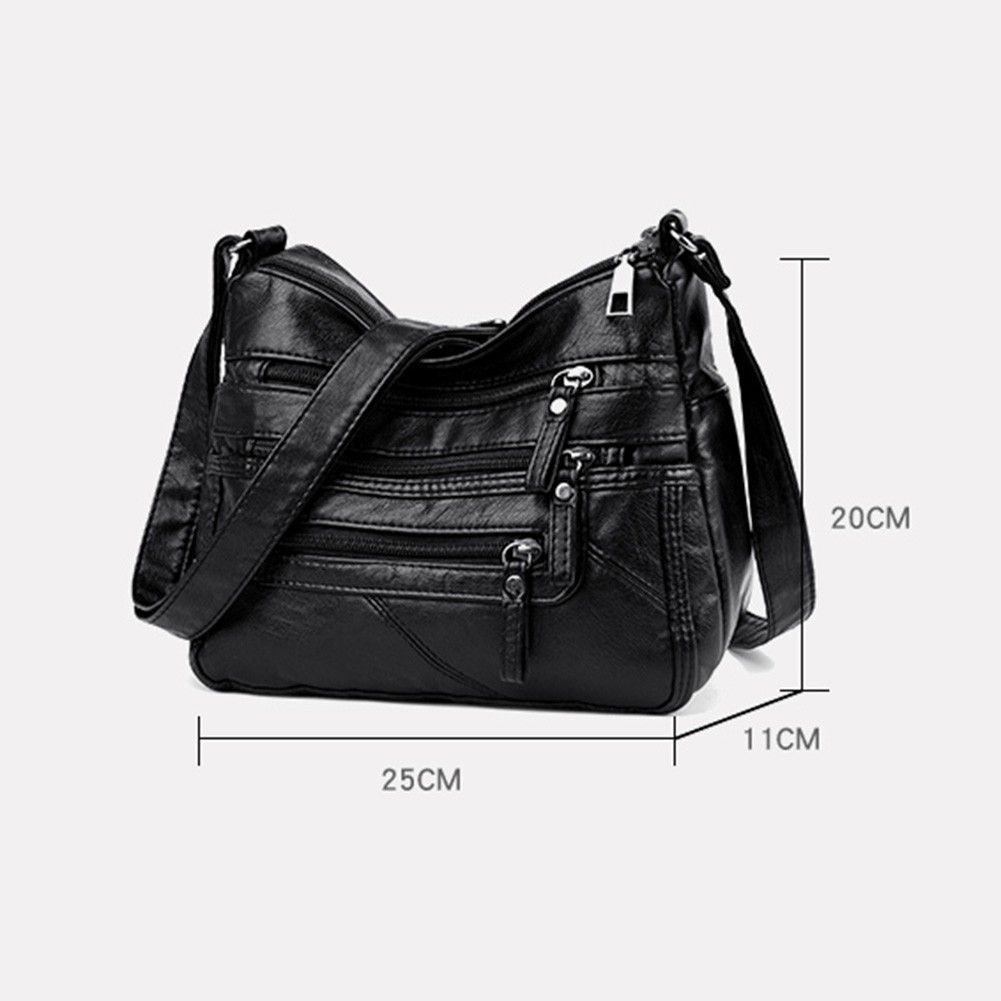 Fashion Solid Crossbody Bag Women Casual PU Leather Shopping Street Shoulder Bags Large Capacity Handbag Mother Women Tote Bag
