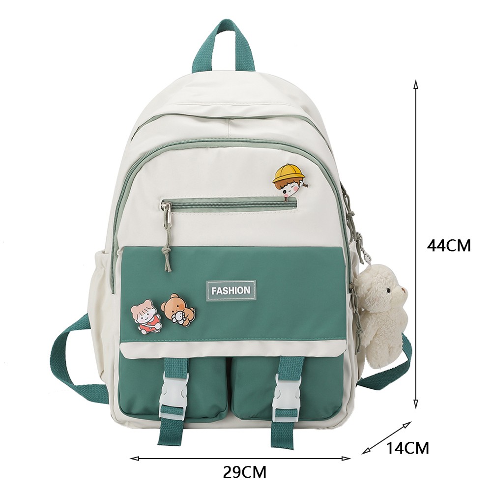 Casual Nylon Women Backpack Candy Color School Bags for Teenagers Girls Book Bags Patchwork Backpack Female Travel Bag