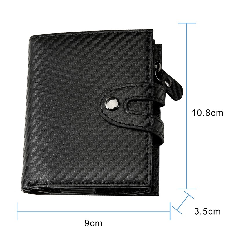 DIENQI RFID High Quality Men Wallets Big Trifold Black Leather Wallet Male Money Bag 2022 Vallet Black Coin Purse Drop Shipping