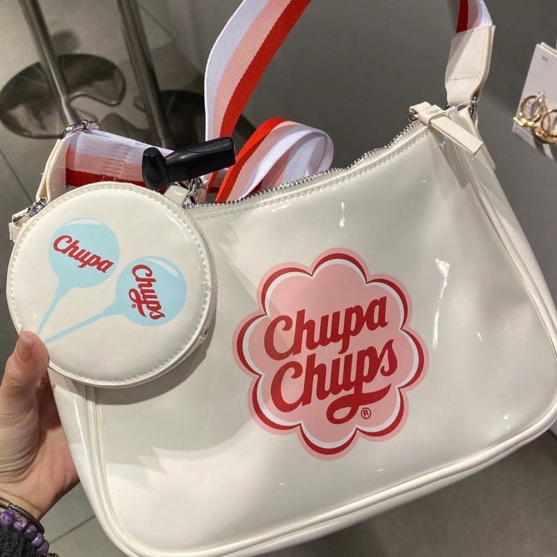 Xiuya Kawaii Lolita Crossbody Bag Women 2022 Sweet Cute Lollipop Shoulder Bags Handbag with Heart Chain Coin Purse Female Wallet