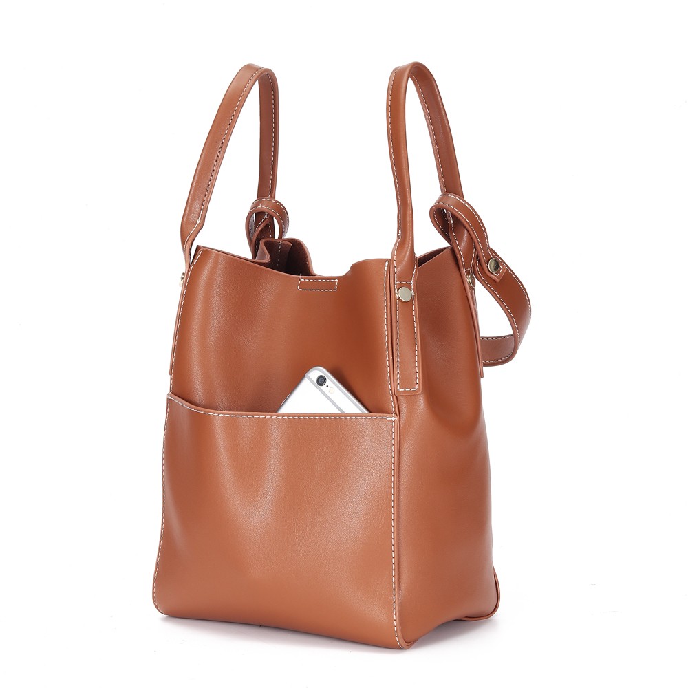 2022 New Original Women's Bag One Shoulder Soft Leather Bucket Bags