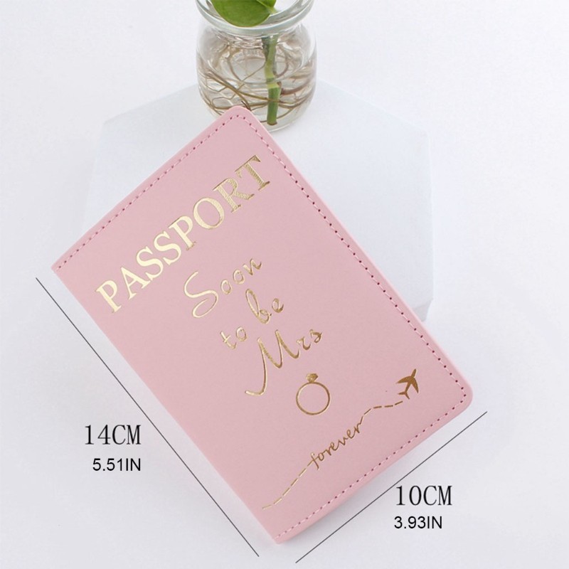 Portable Bride Groom Travel Passport Credit Card Holder Men Women Honeymoon Leather Passport Protector Organizer Cover