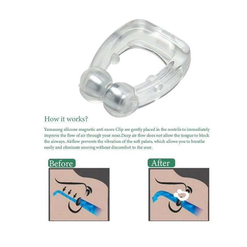 Snore Stopper Ring Magnetic Nose Clip Anti Snoring Nasal Dilator Easy Breath Improve Sleep Silent Aid Device Guard Health Care