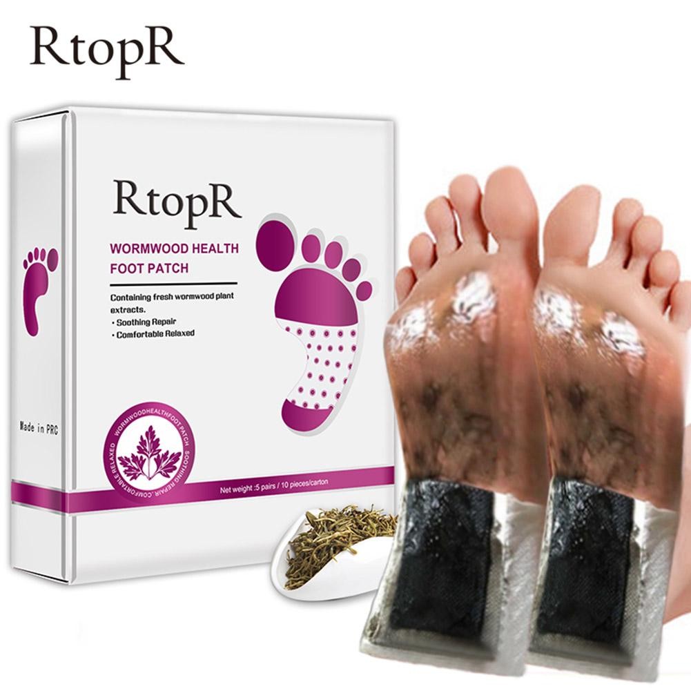 10pairs/box RtopR Chinese Tradition Medicine Detox Foot Patch Health Gallbladder Body Detox Improve Sleep Foot Care Patch